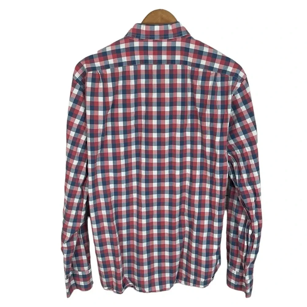 BF1309 Men’s J. Crew Preppy Plaid SLIM Fit Button Down Shirt XL